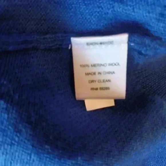 Express extra fine merino wool sweater Men's. Blue. Size Medium - Picture 3 of 6